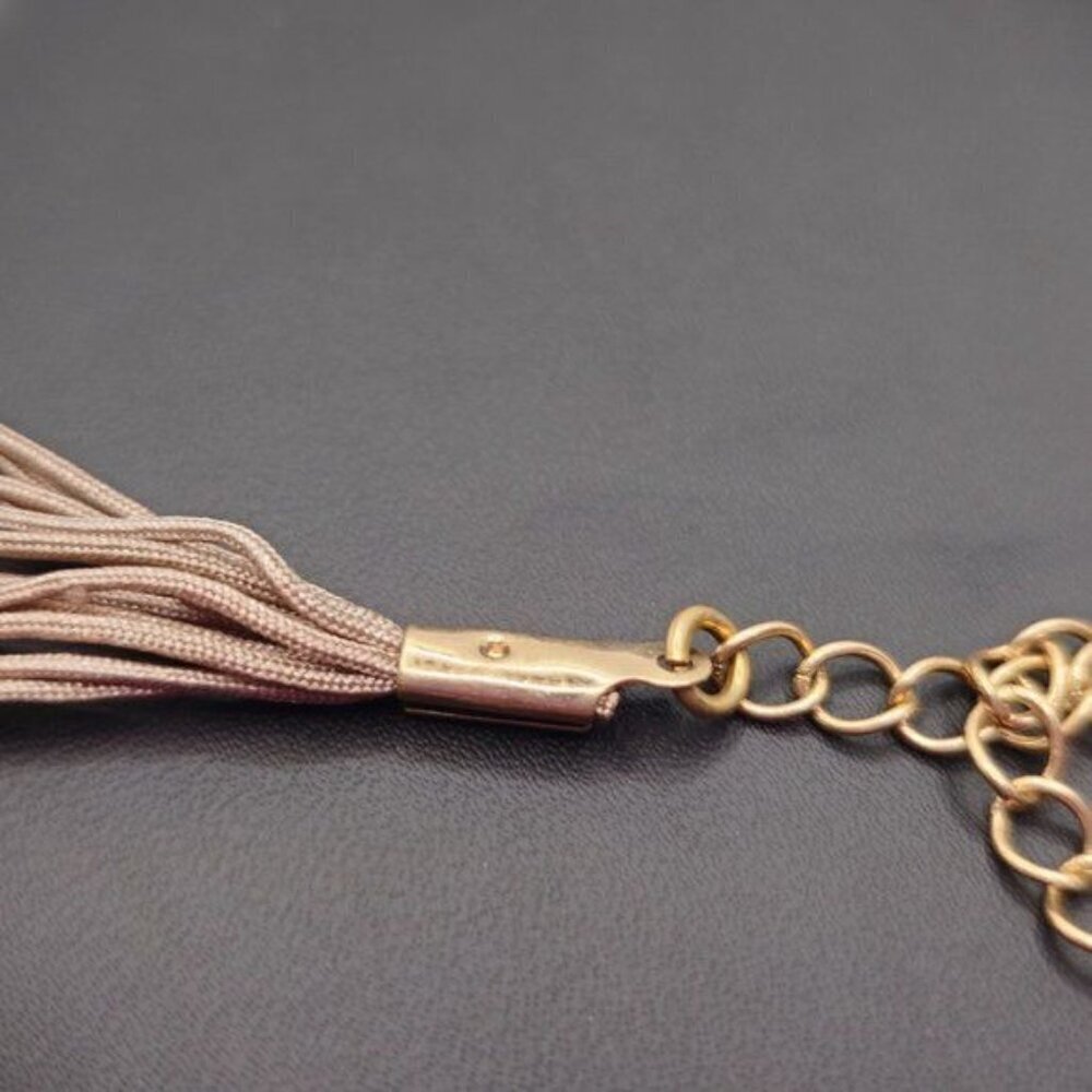 Multi-strand Taupe Bohemian Necklace EUC - Picture 5 of 6